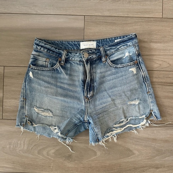 Dear John Pants - Dear John Blue Denim Distressed Women's Shorts